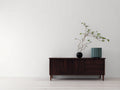 Dielenschrank mit 2 Türen und 3 Schubladen aus Holzwerkstoff 150 x 40 x 78 cm - Dunkelbraun - Moderner Stauraumschrank für Flur und Eingangsbereich